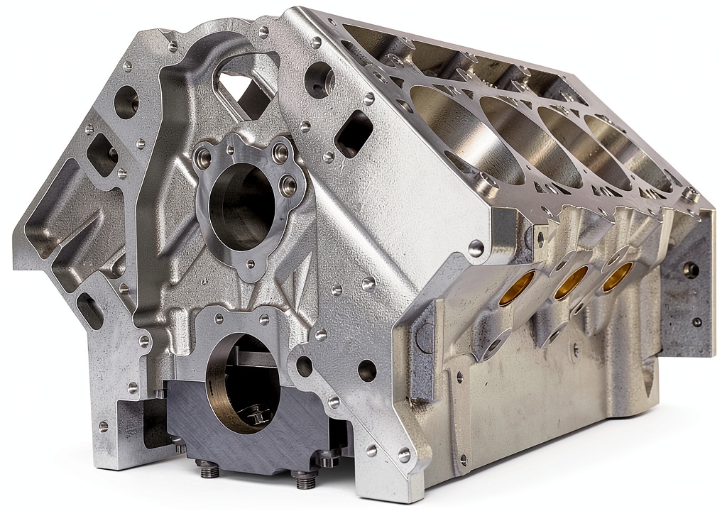 Installing Engine Block DART Machined Long Block Heavy Duty on a wooden desk