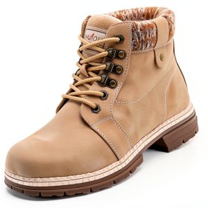 Women's Hiking Boots ANJOUFEMME Casual Winter Waterproof Laceup-0
