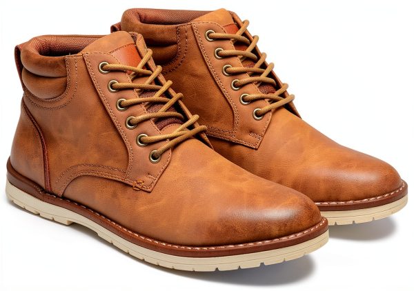 Vostey Men's Hiking Boots Casual Outdoor with Premium Faux Leather-2