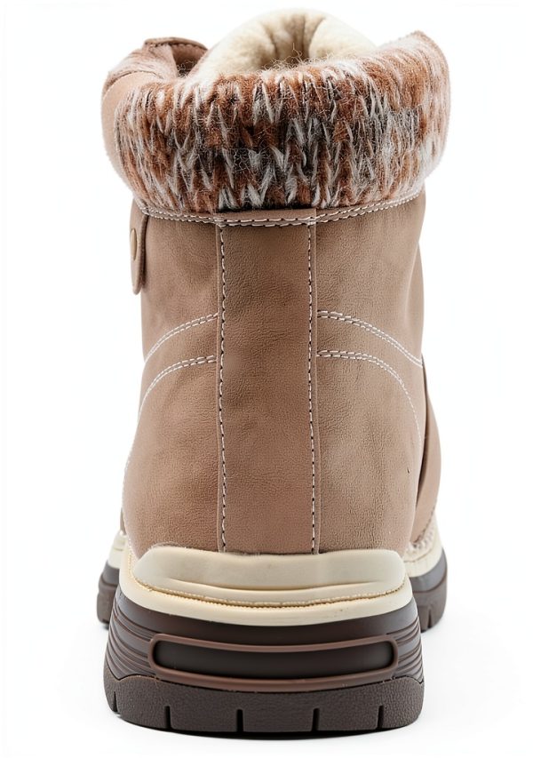Women's Hiking Boots ANJOUFEMME Casual Winter Waterproof Laceup-2