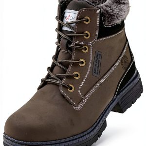 ANJOUFEMME Womens Hiking Snow Winter Boots Waterproof Ankle Boots-0